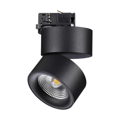 358787 PORT NT21 315 черный Трехфазный трековый светодиодный светильник IP20 LED 25W 4000K 2200Лм 100-265V GRODA