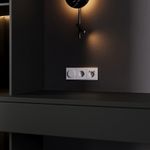 VLS000916 Накладка для розетки с заземлением и защитными шторками, с USB A+A, S70 (серый). (ТМ Maytoni)