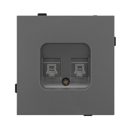 Механизм компьютерной розетки двойной SCT-TENDO-MPC2-SFPL-GR (RJ-45, CAT6) (Arlight, -)