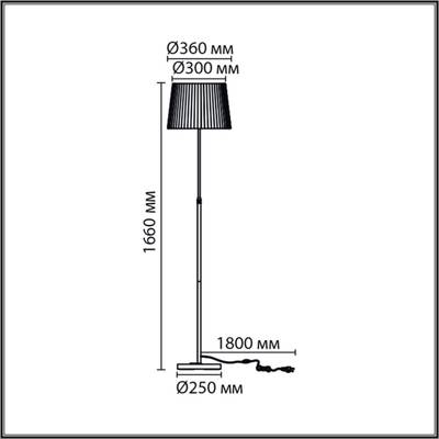 8302/1F MODERNI бронза/черный/бежевый, металл/текстиль Торшер E27 1*60W 220V TUNE