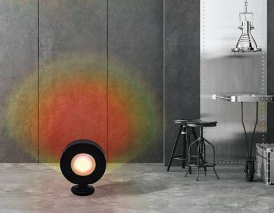 Атмосферная светодиодная настольная лампа с пультом DE8383 BK черный LED RGB 3W (ПДУ RGB)