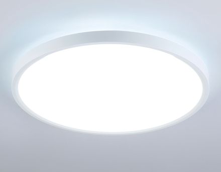 Потолочный светодиодный светильник FZ3005 WH белый IP44 33W+10W 6400+6400К D375*40 (Без ПДУ)