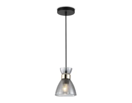 Светильник подвесной TR3406 BK/FGD/SM черный/золото/дымчатый E27 max 60W D135*1000
