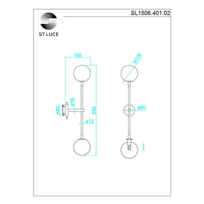 SL1506.401.02 Бра ST-Luce Черный/Белый G9 2*5W 4000K