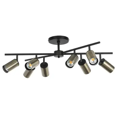 LR728318 Люстра RULLO 8х50W GU10 ЧЕРНЫЙ/БРОНЗА (571728+214431-8)