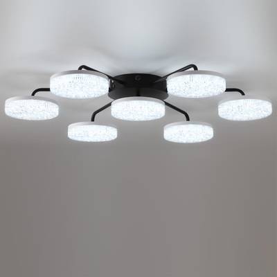8236/7CL LEDIO LN25 черный, металл/акрил Люстра потолочная с пультом ДУ LED 90W 3000-6000К 220V DIDANA