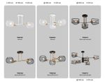 Светильник подвесной TR80162/2 BK/GD черный/золото E27/2 max 40W 550*360*220