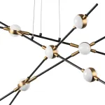 745247 Люстра BERGAMO LED 5Wх12 4800LM ЧЕРНЫЙ МАТОВЫЙ/ЗОЛОТО 4000K Lightstar