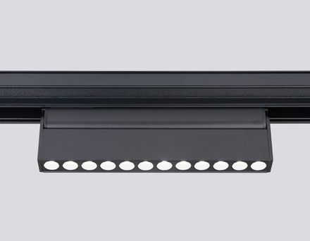 Светильник светодиодный поворотный для шинопровода Magnetic GL4048 BK черный IP20 12W 4200K 48V 24° 223*22*105