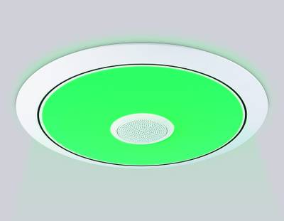 Музыкальный светодиодный светильник с подсветкой RGB FZ720 WH белый IP20 52W 3000-6500K+RGB Music 450*65 (ПДУ ИК)