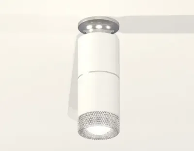 Комплект накладного светильника XS6301242 SWH/PSL/CL белый песок/серебро полированное/прозрачный MR16 GU5.3 (N6903, C6301, A2060, N6150)