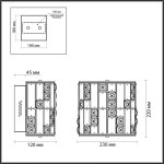 5072/28WL HALL ODL24 597 золото/прозрачный/белый/металл/хрусталь/алебастр Бра LED 15W 3700K CROSSA