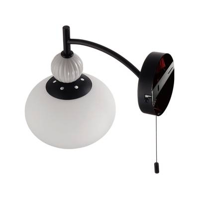 8273/1W NEOCLASSI черный/серый/белый, металл/керамика/стекло Бра Е14 1*40W 220V GLORIYA