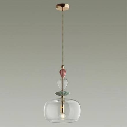 4855/1A CLASSIC ODL_EX21 137 золото/разноцветн./керамика/стекло Подвес E14 1*40W BIZET