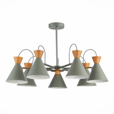 SLE125112-07 Люстра потолочная Серый, Золотой/Серый, Темное дерево E14 7*40W