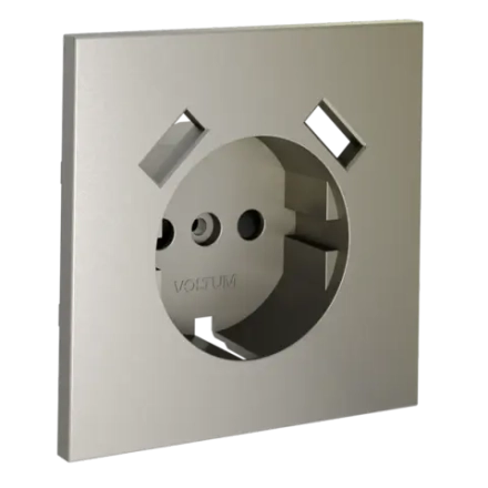 VLS000904 Накладка для розетки с заземлением и защитными шторками, с USB A+A, S70 (шелк). (ТМ Maytoni)
