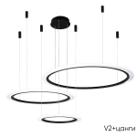 Люстра Crystal Lux MANZANA SP67W LED BLACK 2340/303N
