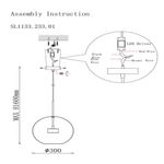 SL1133.233.01 Светильник подвесной ST-Luce Латунь/Прозрачный LED 1*14W 3000K
