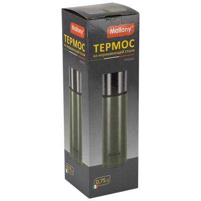 Термос из нерж.стали BOSSOLO, 0,75 л (цвет: зеленый)