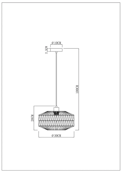 Подвесной светильник Arte Lamp BRUSHWOOD A7087SP-1BK, 1хE27