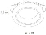 Точечный встраиваемый светильник Arte Lamp ALIOTH A7992PL-1WH, LED