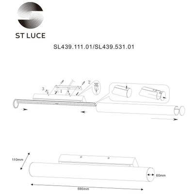 SL439.531.01 Светильник настенный ST-Luce Белый/Белый LED 1*18W 4000K