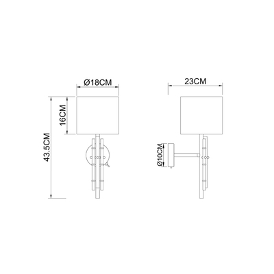 Бра Arte Lamp TAYGETA A4097AP-1CC, 1хE27