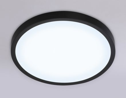 Светильник светодиодный ультратонкий FZ1953 BK черный IP54 20W 5000K D270*15 (Без ПДУ)
