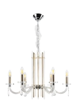 Люстра Crystal Lux AURELIO SP6 GOLD+CHROME/TRANSPARENT 0210/306