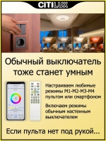 Citilux Диамант Смарт CL713A80G Умная люстра Хром