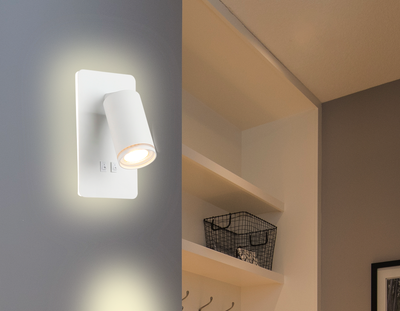 Светильник светодиодный настенный с выключателем FW2465 WH белый LED 4200K 9W 185*105*150