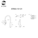 ST653.131.01 Светильник настенный ST-Luce Никель/Никель LED 1*3W 3000K