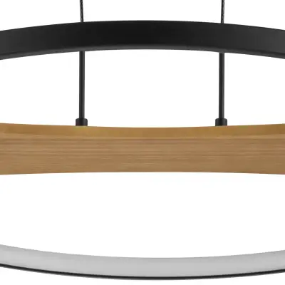 723127 Люстра LODI LED 36W 2880LM ЧЕРНЫЙ/ДЕРЕВО 3000K Lightstar