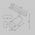 Трековый светильник Фокус / Focus Led Exility 2700K 12Вт 36°, TR032-2-12W2.7K-M-B. TM Maytoni