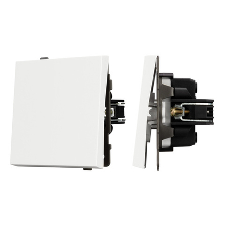 Механизм выключателя одноклавишный проходной SWT-TENDO-MKP1-SFPL-WH (230V, 10A) (Arlight, -)