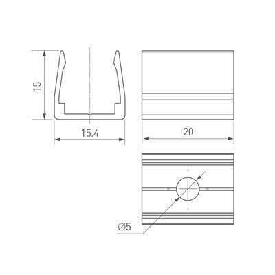 Держатель ARL-MOONLIGHT-1213-CLIP CLEAR (Arlight, Пластик)