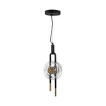 5407/12L MODERN ODL_EX24 101 черный/золотой/металл/стекло Подвес LED 12W 3000K 1005Лм MAGNET