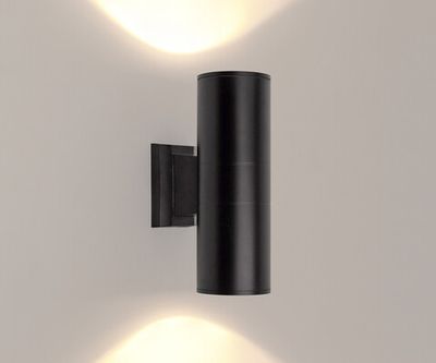 Настенный светильник уличный Авели черный d9 w15 h26 E27 2 *40W