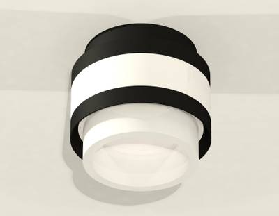Комплект накладного светильника с акрилом XS8420001 SBK/FR черный песок/белый матовый GX53 (C8420, N8401)