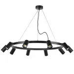 LR020370 Люстра RULLO 10х50W GU10 ЧЕРНЫЙ (571020+214437-10)