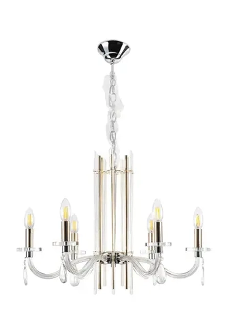 Люстра Crystal Lux AURELIO SP6 GOLD+CHROME/TRANSPARENT 0210/306
