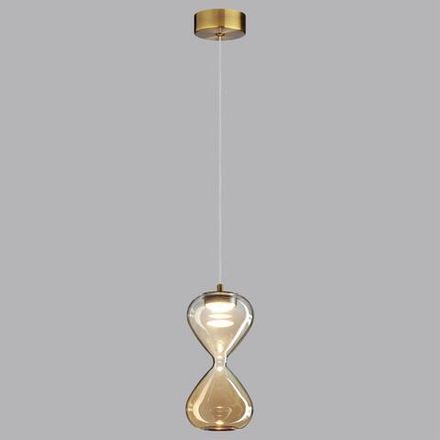 5093/4L PENDANT ODL25 415 античн.бронза/прозрачн./янтарный градиент/металл/стекло Подвес LED 4W 4000K 388Лм GLESSI