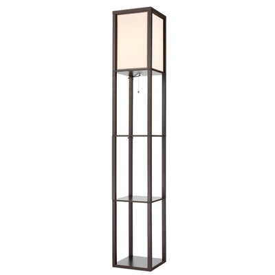 8090/1F COMFI LN26 460 кофейный/белый, дерево/текстиль Торшер Е27 1*60W 220V PRACTIC