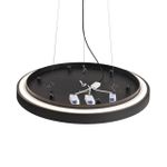 7758/92L MITRA LED SN Светильник металл/акрил/черный LED 80Вт+12Вт(подсветка) 4000K D800 IP20 QUASAR