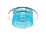 Встраиваемый точечный светильник TN351 CH/BL хром/голубой GU5.3+3W (LED COLD) D95*45