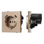 Механизм розетки с USB зарядкой SCT-TENDO-MUAC-PL-GD (230V, 16A) (Arlight, -)