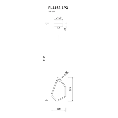 Подвесной светильник Visio FL1162-1P3, LED