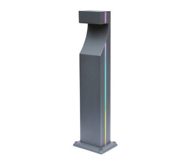 09205-F(220V),16(RGB) Светильник уличный Келси серый 220V w13*8,5 h80 Led 6W (4000K) c пультом ДУ, Декоративная подсветка RGB.