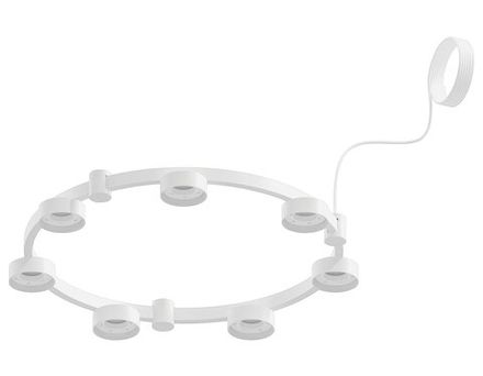Корпус светильника Techno Ring подвесной для насадок Ø85мм C9236/7 SWH белый песок D635*70.5mm GX53/7