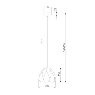 Подвесной светильник 30187/1 белый, E14х1